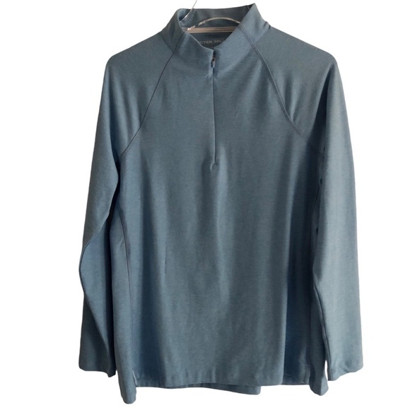 Peter Millar Womens Quarter Zip Blue Size Large - Picture 1 of 9